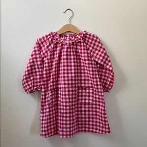 Plaid pink dress with pockets Petit bateau 2T